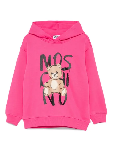 Moschino Kids teddy-print hoodie