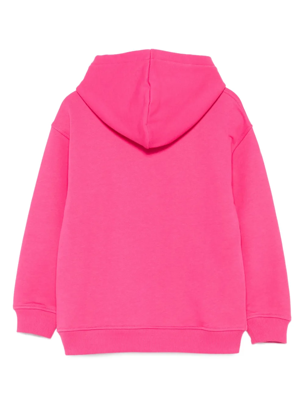 Moschino Teddy-print Hoodie In Pink
