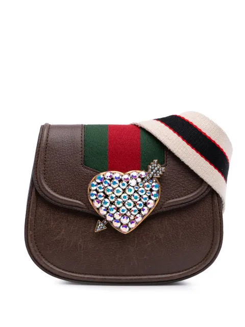 Gucci Pre-Owned bolsa crossbody Linea Totem Crystal Heart pequeña 2016-2025