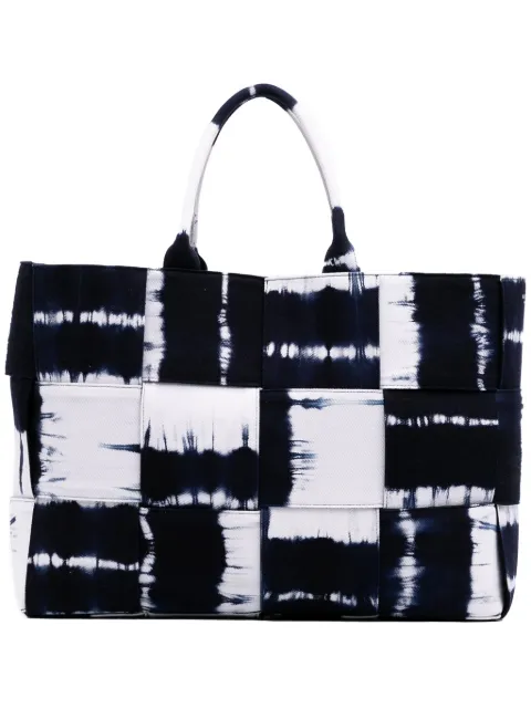 Bottega Veneta Pre-Owned 2012-2025 Large Denim Intrecciato Tie Dye Arco tote bag