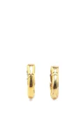 CHANEL Pre-Owned 1980-1990 Gold Plated CC Hoop Clip on Earrings costume earrings