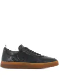 Officine Creative leather textured sneakers - Black
