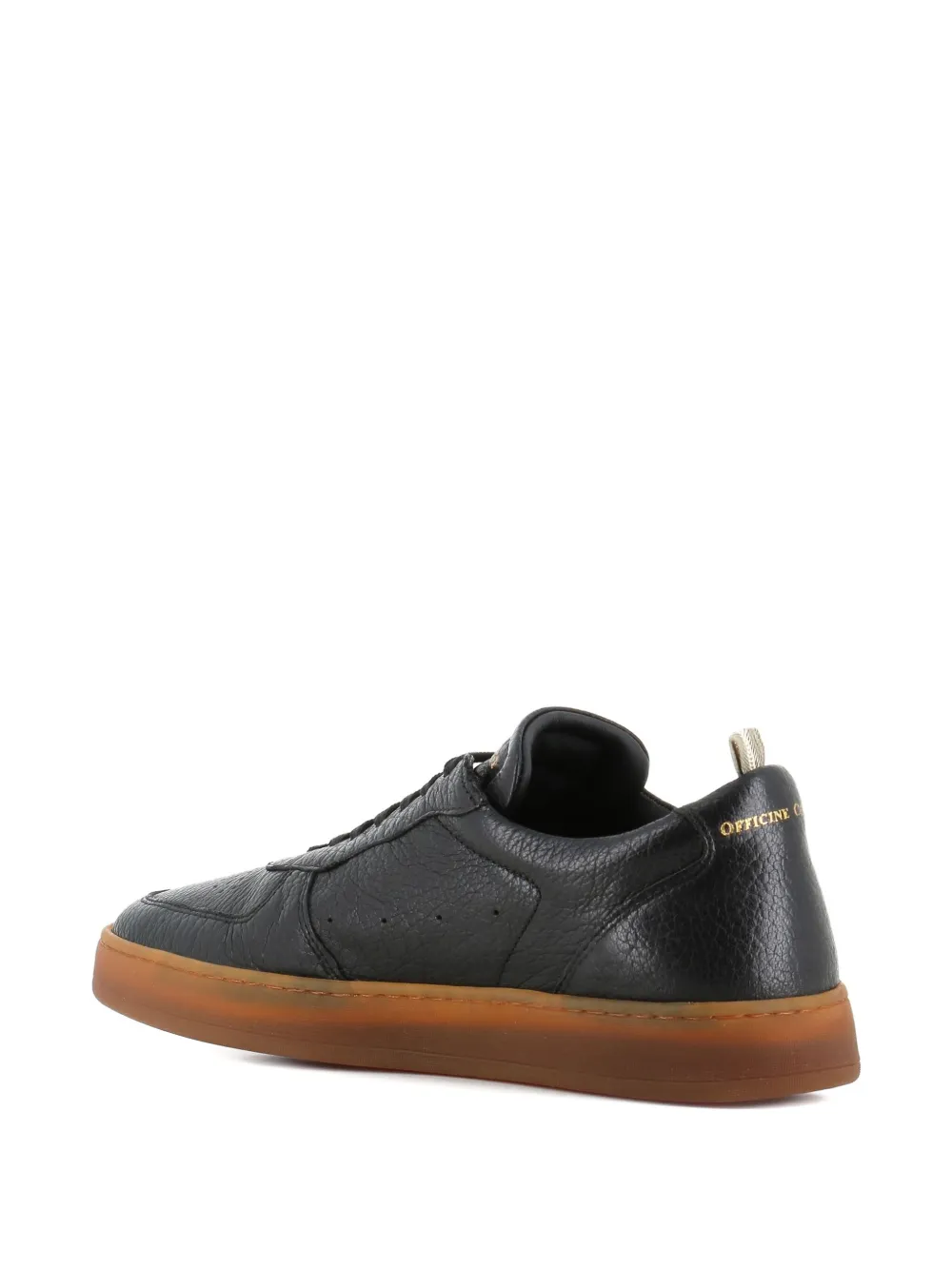 Officine Creative leather textured sneakers Black