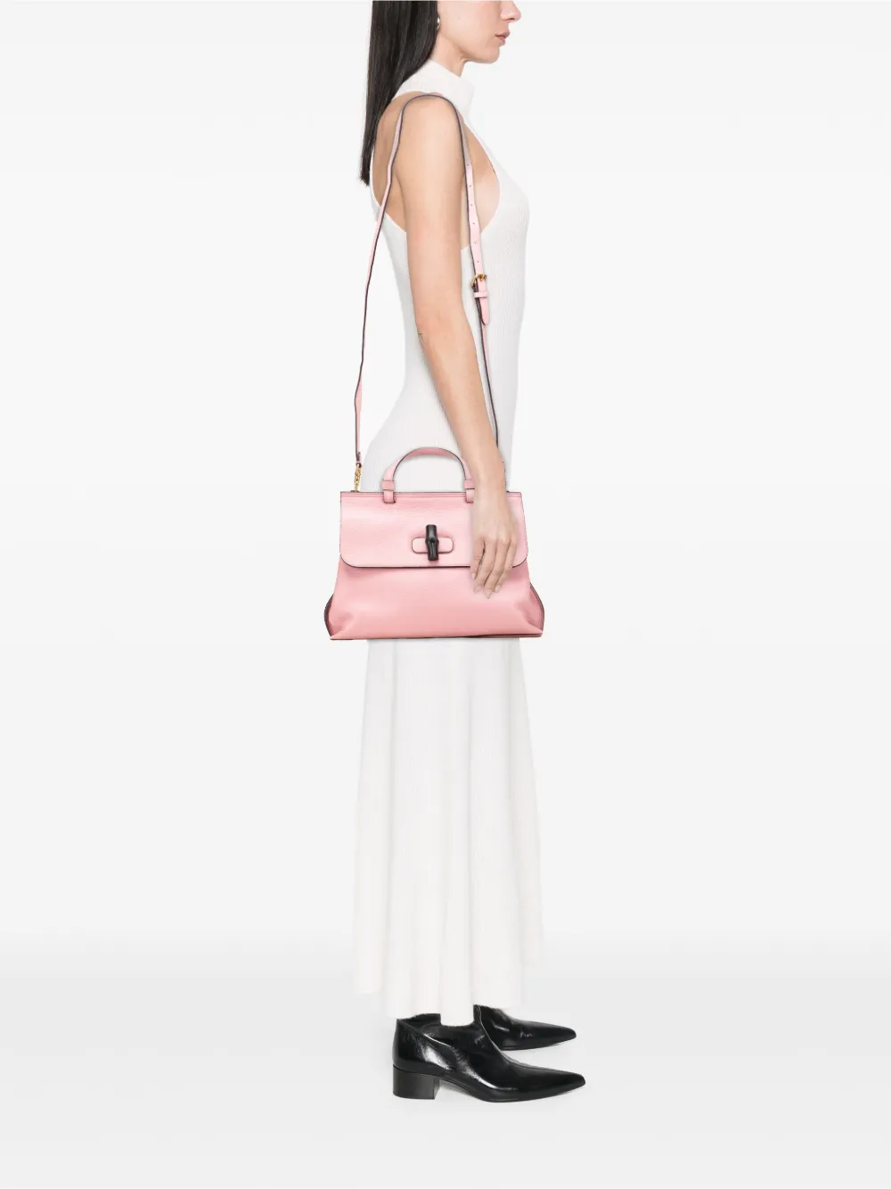 Gucci Pre-Owned 2016-2025 Medium Leather Bamboo Daily satchel | Pre-Owned | Image 2