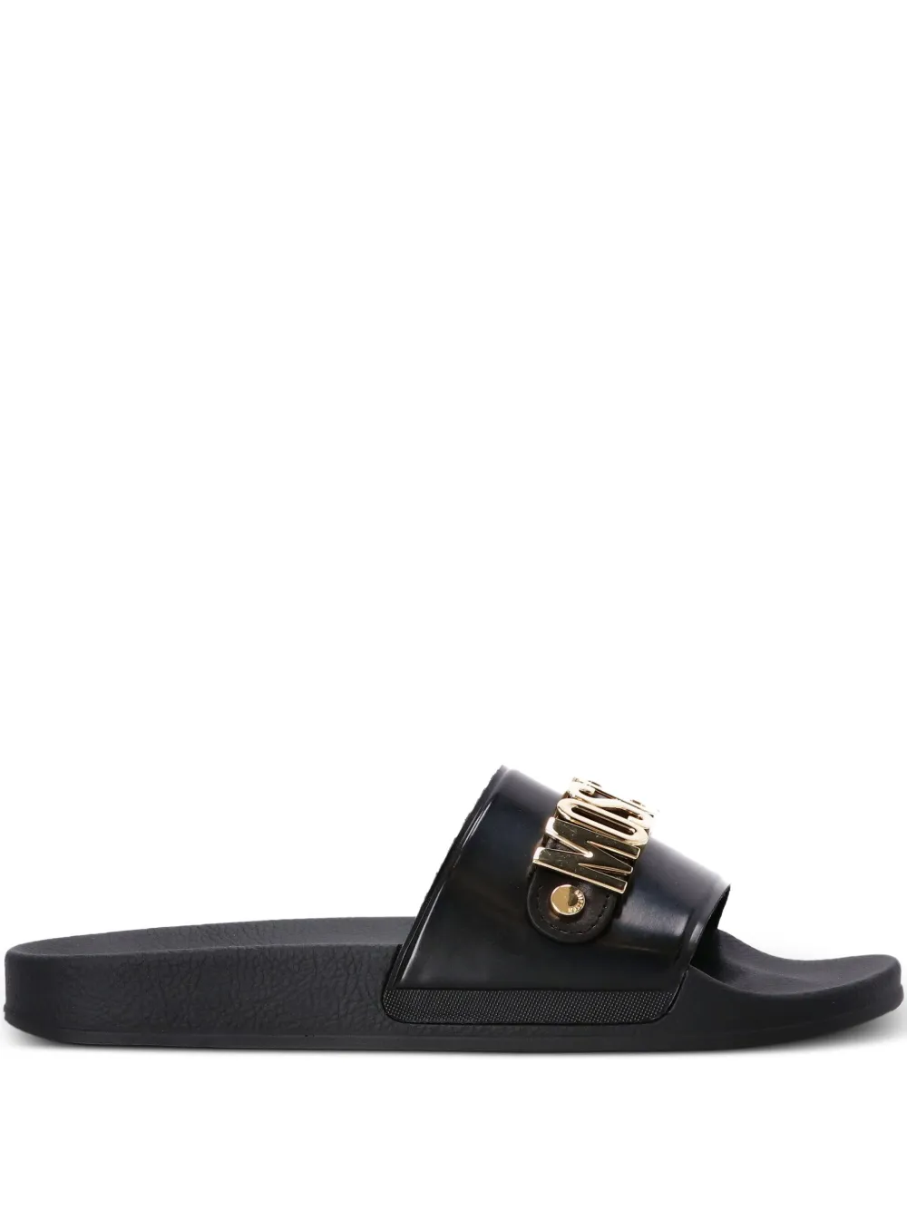 Moschino logo-plaque slides Black