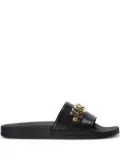 Moschino logo-plaque slides - Black
