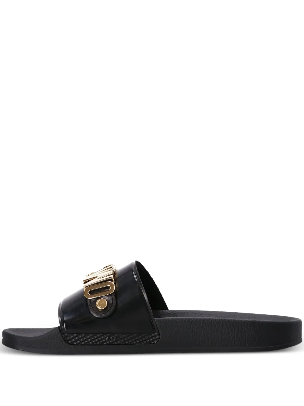 Moschino logo-plaque slides Black