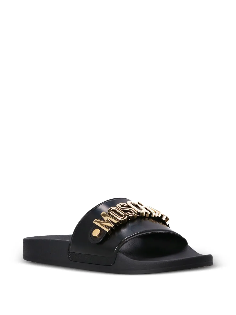 Moschino logo-plaque slides Black