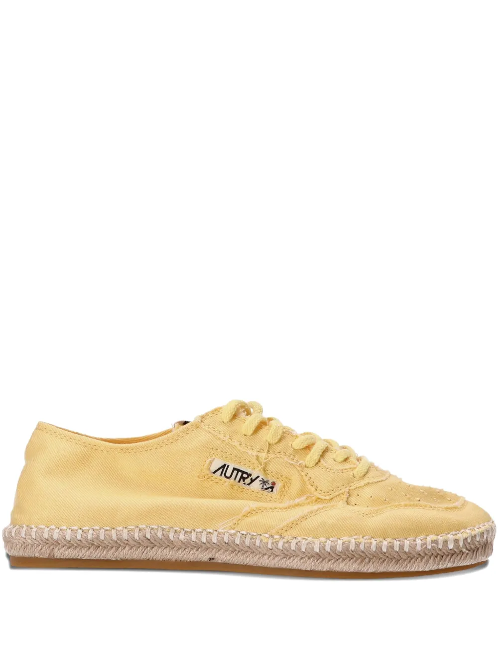 Autry lace-up espadrille trainers Yellow