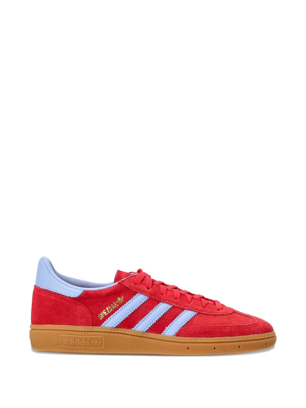 adidas Originals Handball Spezial three-stripe suede sneakers Red