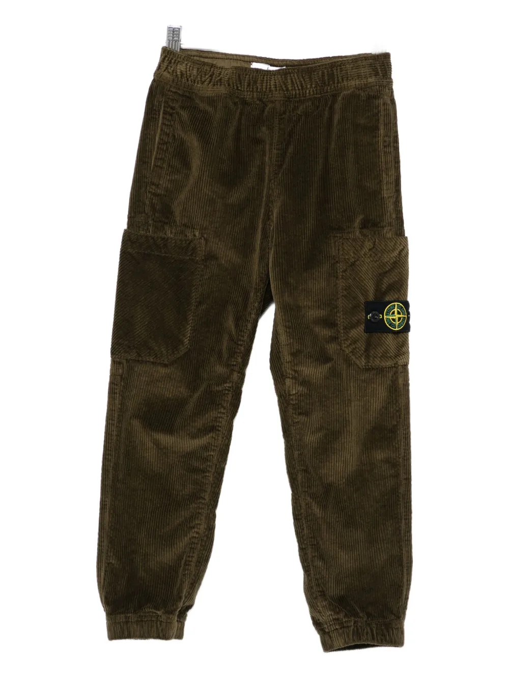 Stone Island Corduroy Trousers In Green