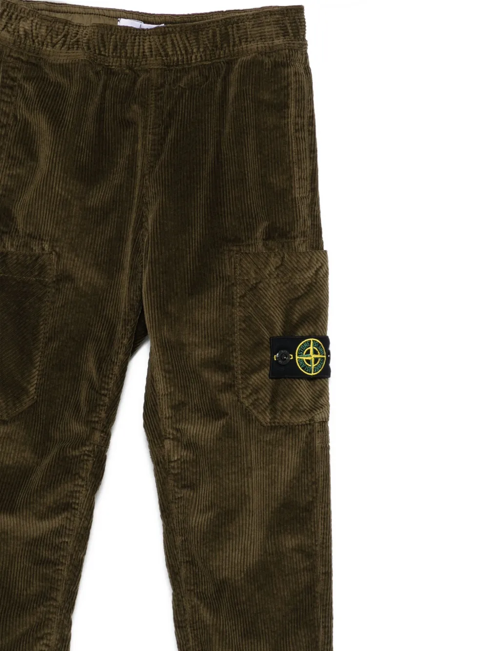 Stone Island Junior Ribfluwelen broek Groen