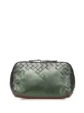 Bottega Veneta Pre-Owned 2010 Small Nappa Intrecciato Iridescent Scarabee Cosmetic pouch - Green
