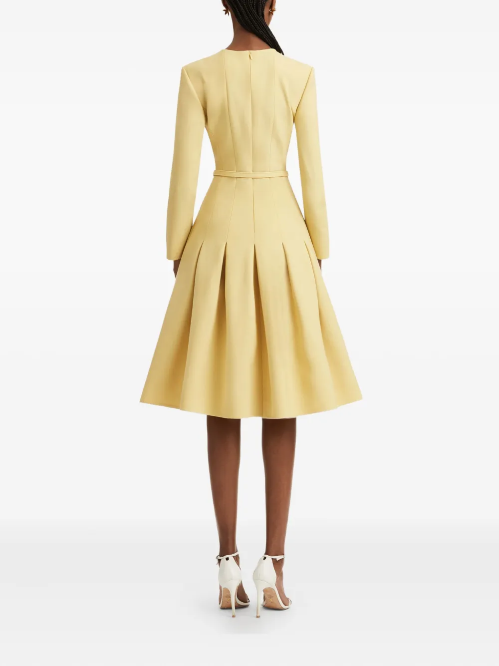 Oscar de la Renta Jurk met ceintuur - Geel