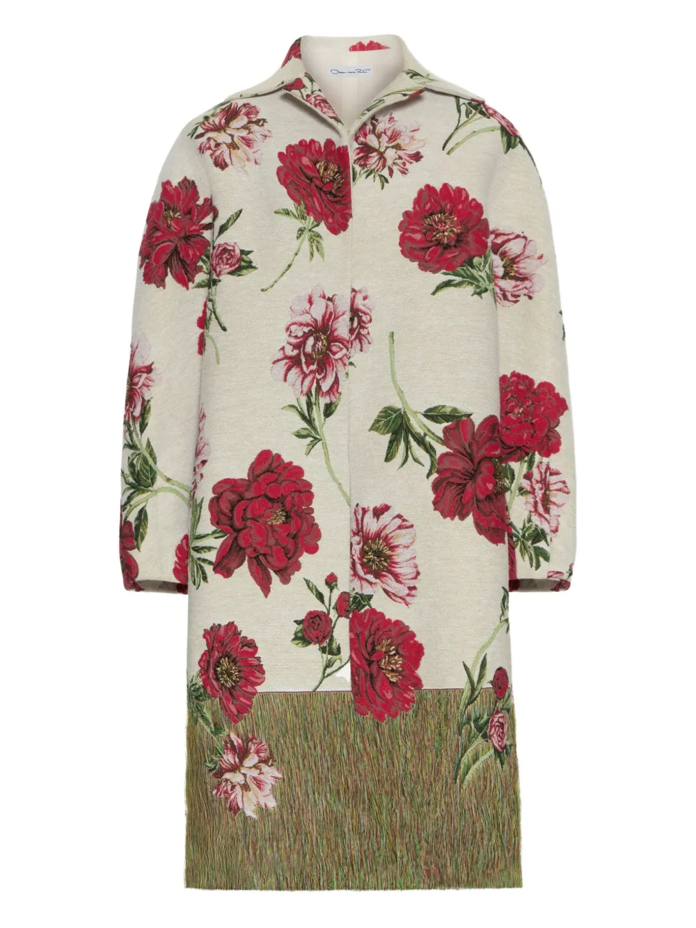 Peony Unraveled jacquard coat