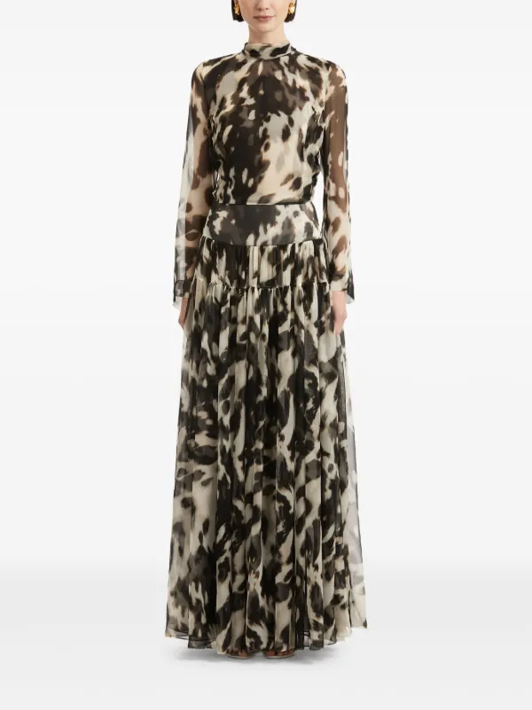 crystal-embellished strapless gown