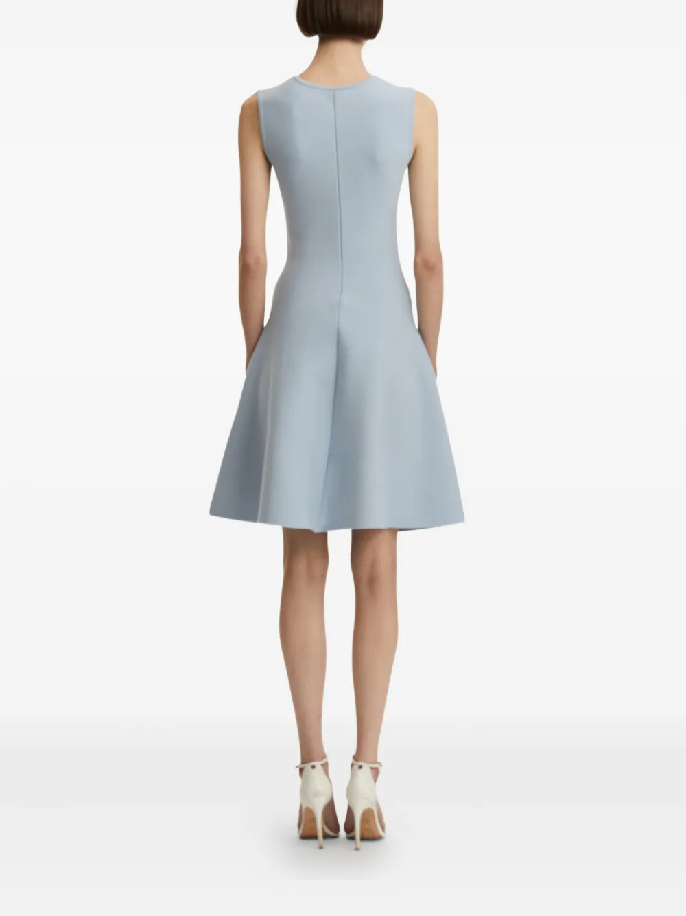 Oscar de la Renta Mini-jurk met bloemapplicatie Blauw