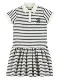 Golden Goose Kids striped polo dress - Black