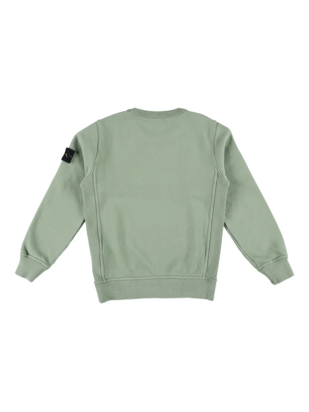 Stone Island Junior logo-patch crew-neck sweatshirt Groen