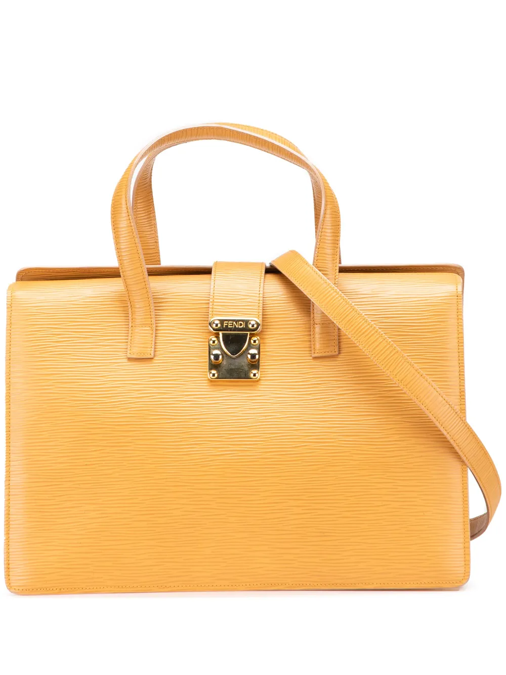 Fendi Pre-Owned 20th Century レザー サッチェルバッグ - イエロー Fendi Pre-Owned 20th Century レザー サッチェルバッグ - イエロー