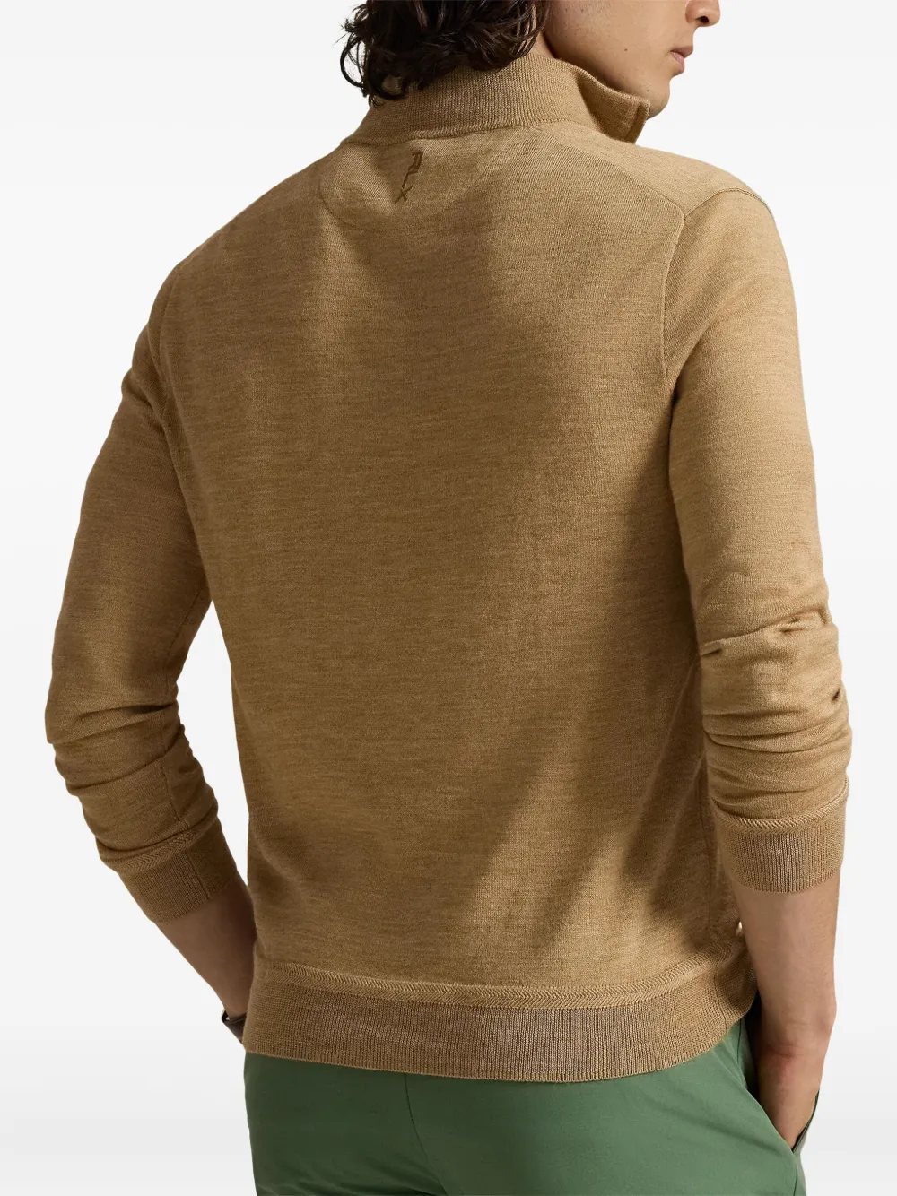 RLX Ralph Lauren mock-neck half-zip sweater Beige