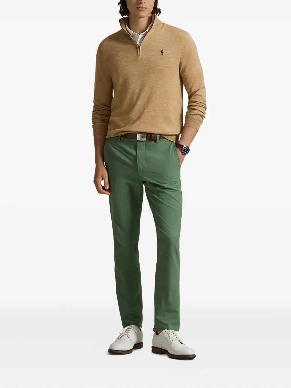 RLX Ralph Lauren mock-neck half-zip sweater - Beige