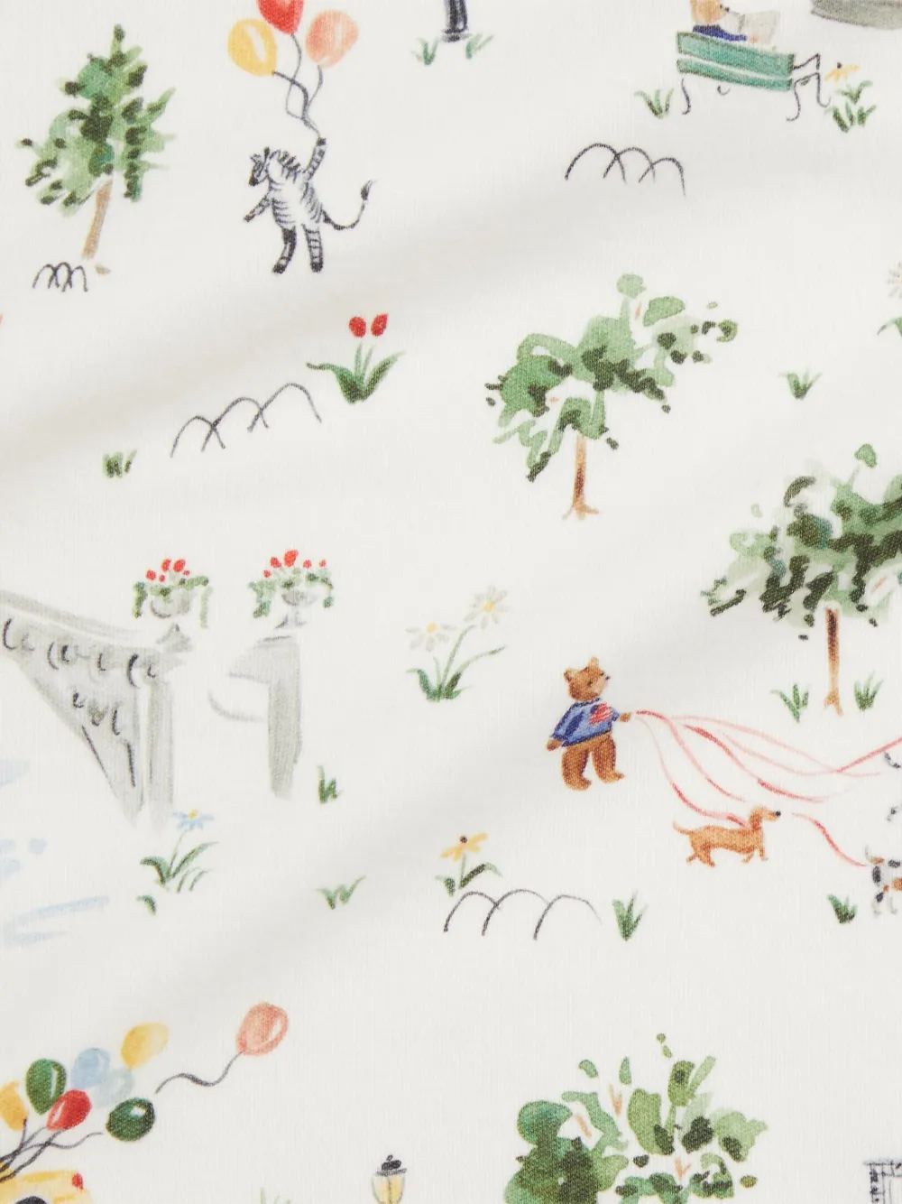 Polo Ralph Lauren Park-print Cotton Blanket In White