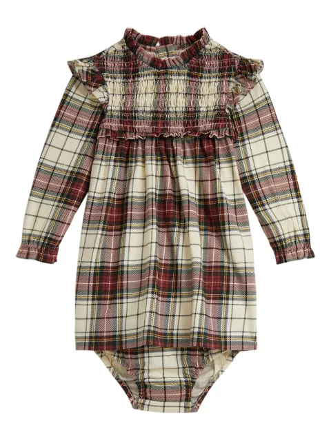 POLO RALPH LAUREN KIDS smocked-yoke plaid dress
