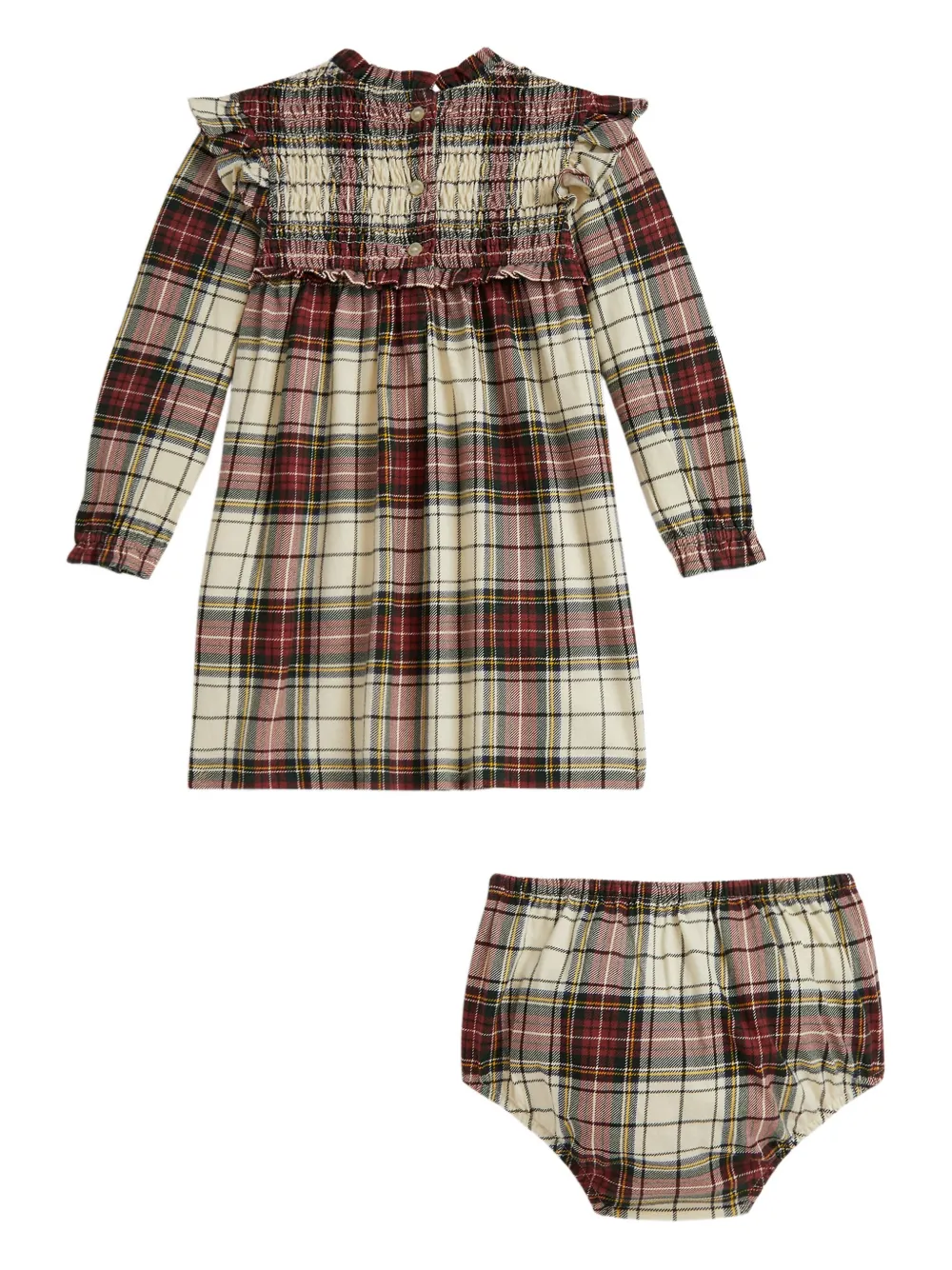 POLO RALPH LAUREN KIDS Geruite jurk - Beige
