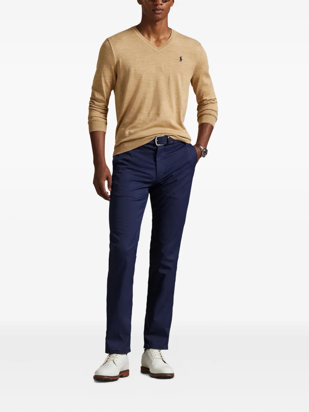 RLX Ralph Lauren V-neck long-sleeved sweater - Beige