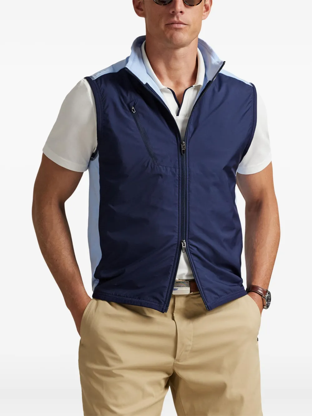 RLX Ralph Lauren Top met opstaande hals en rits Blauw