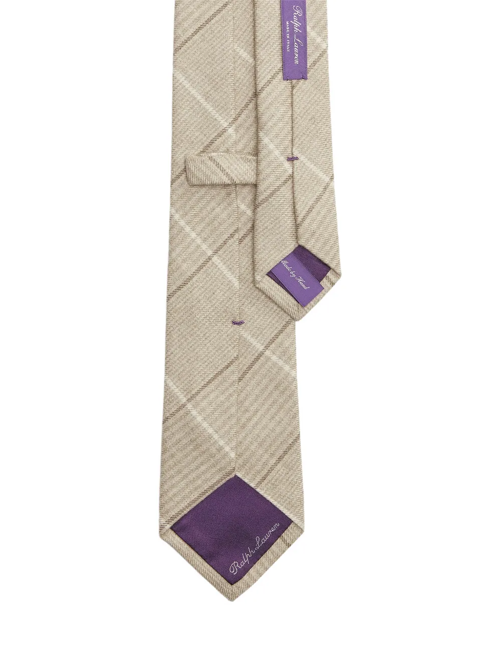 Ralph Lauren Purple Label Geruite stropdas - Beige