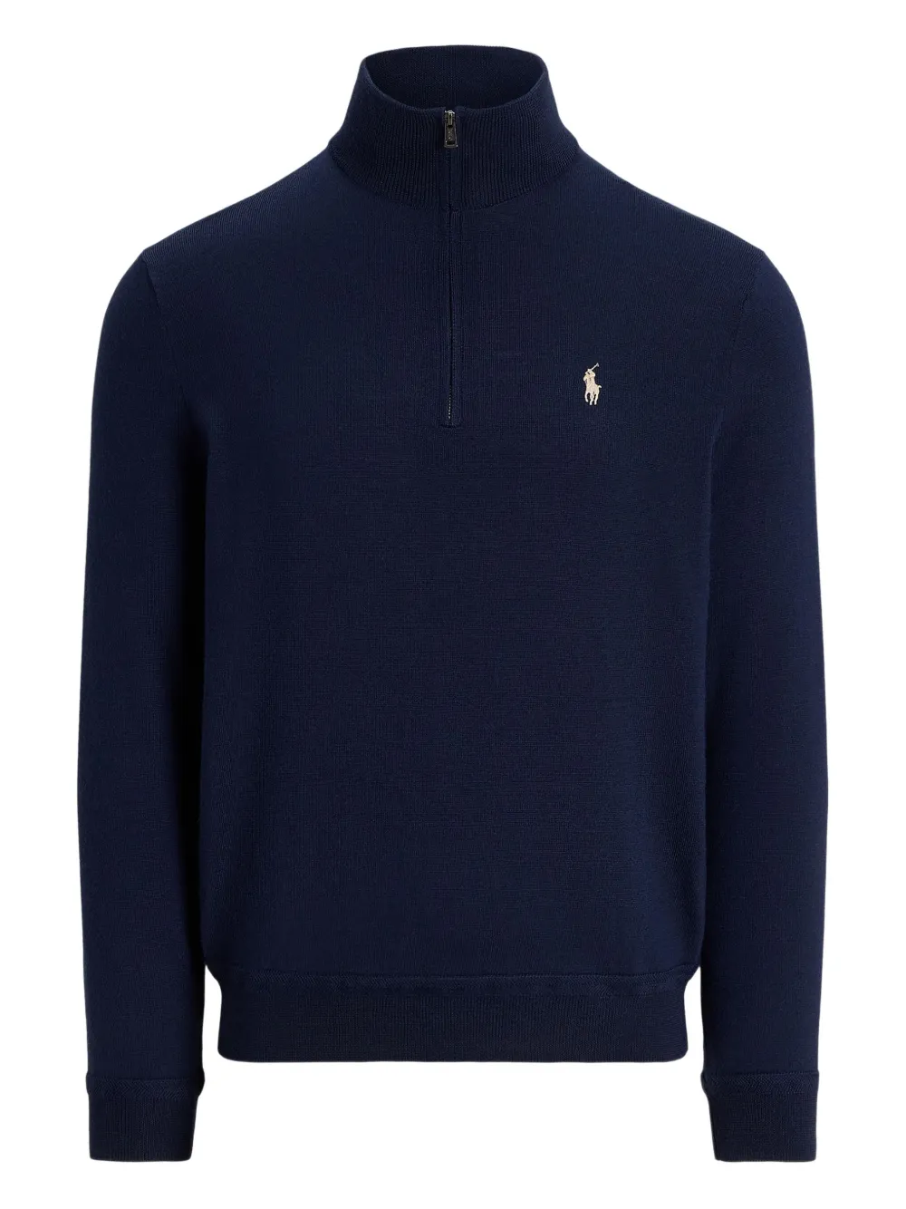 RLX Ralph Lauren mock-neck half-zip sweater Blauw