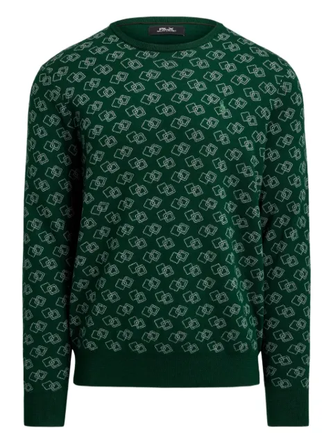 RLX Ralph Lauren geometric-pattern crew neck sweater
