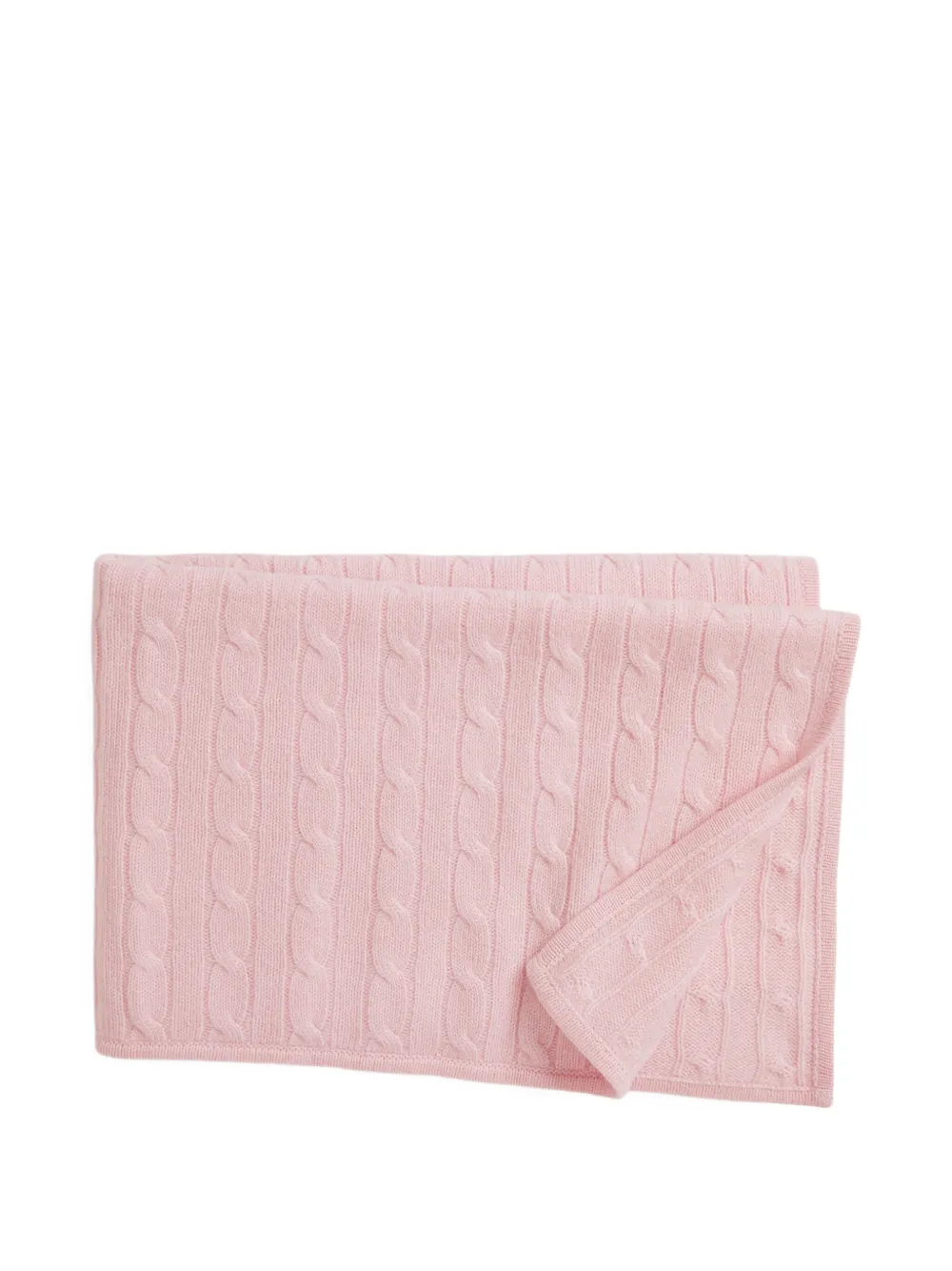 POLO RALPH LAUREN KIDS cable-knit cashmere blanket | Pink | Image 1