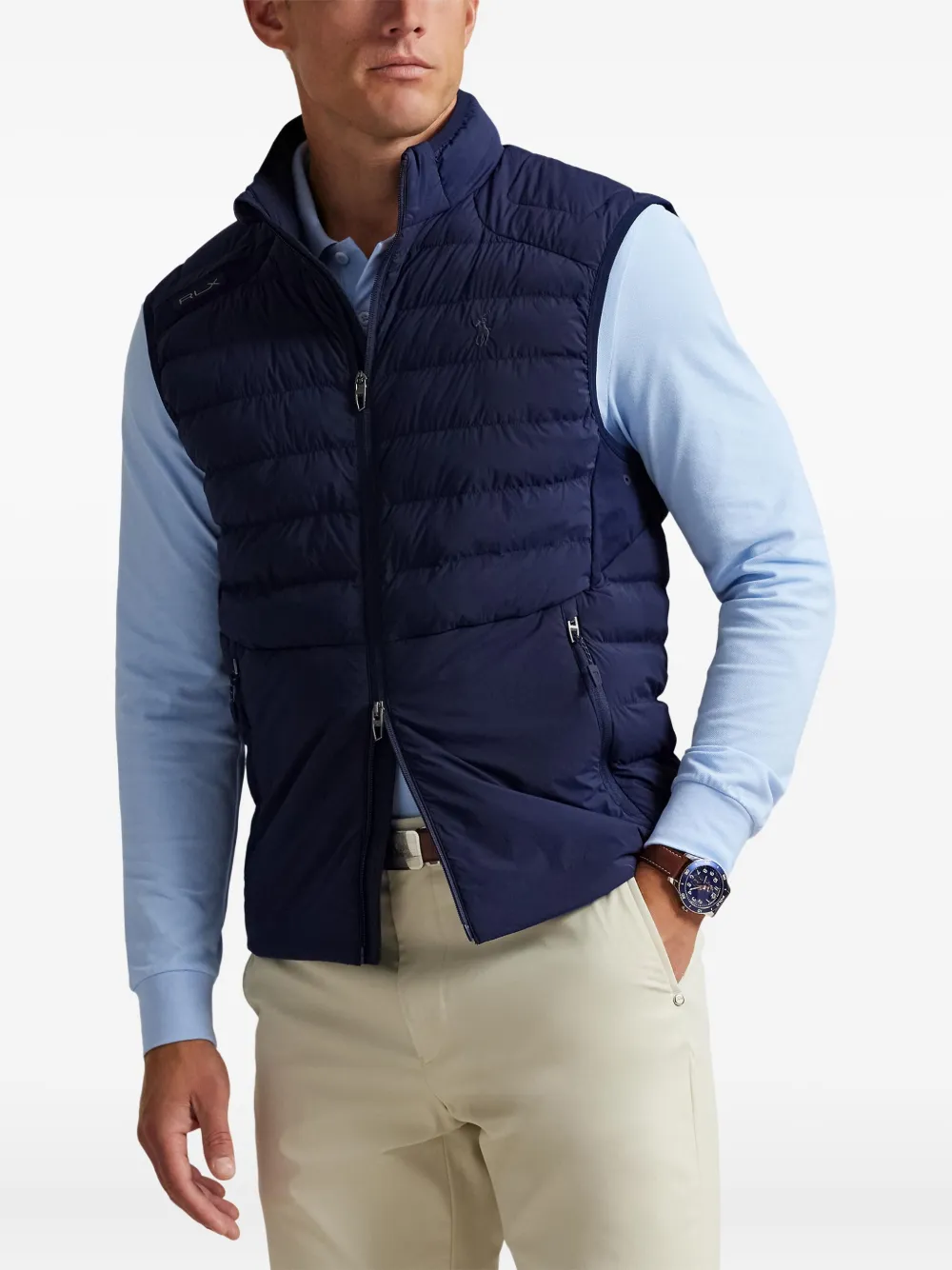 RLX Ralph Lauren Gilet met geborduurd logo Blauw