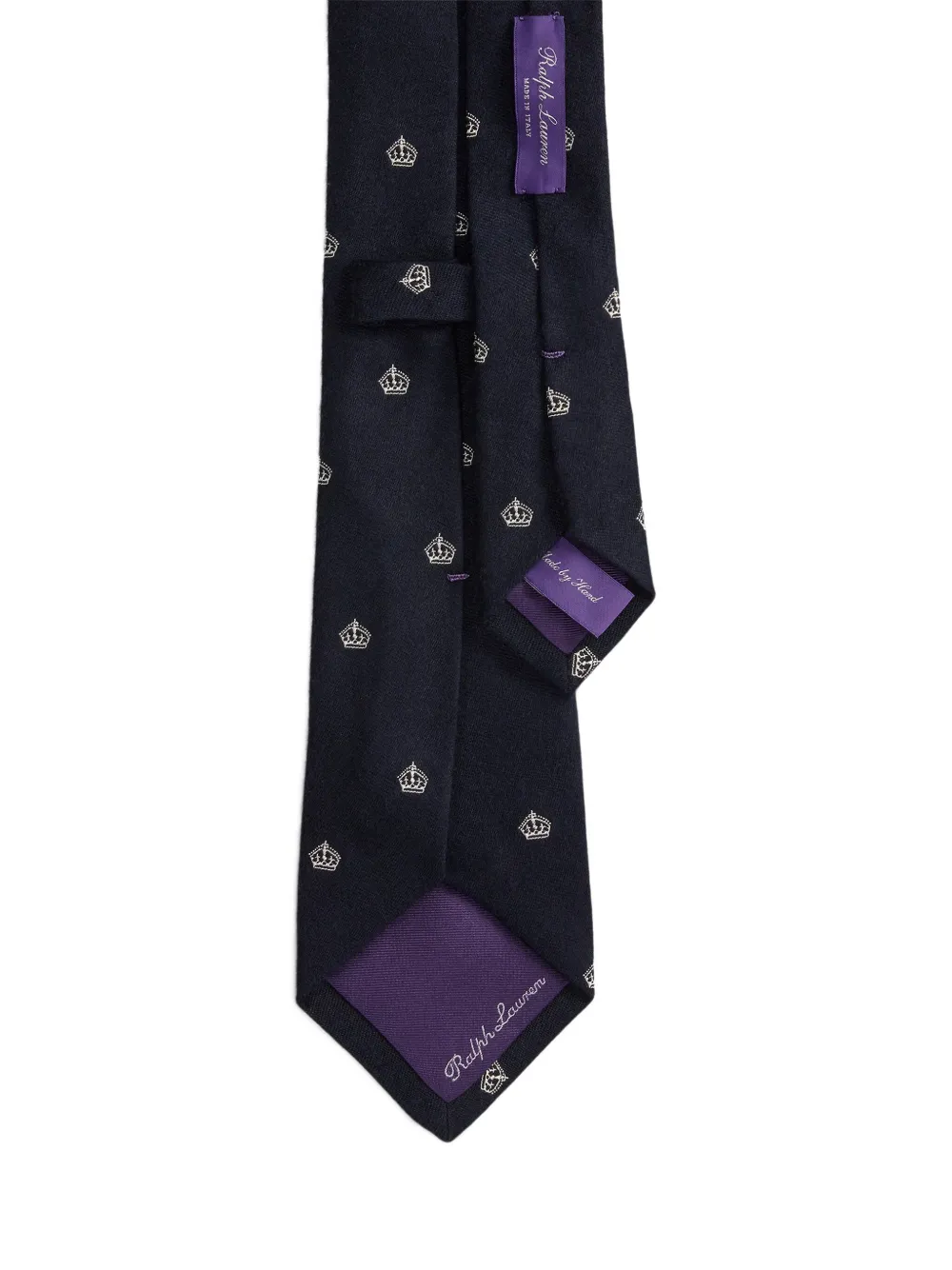 Ralph Lauren Purple Label crown-print Tie | Blue | FARFETCH