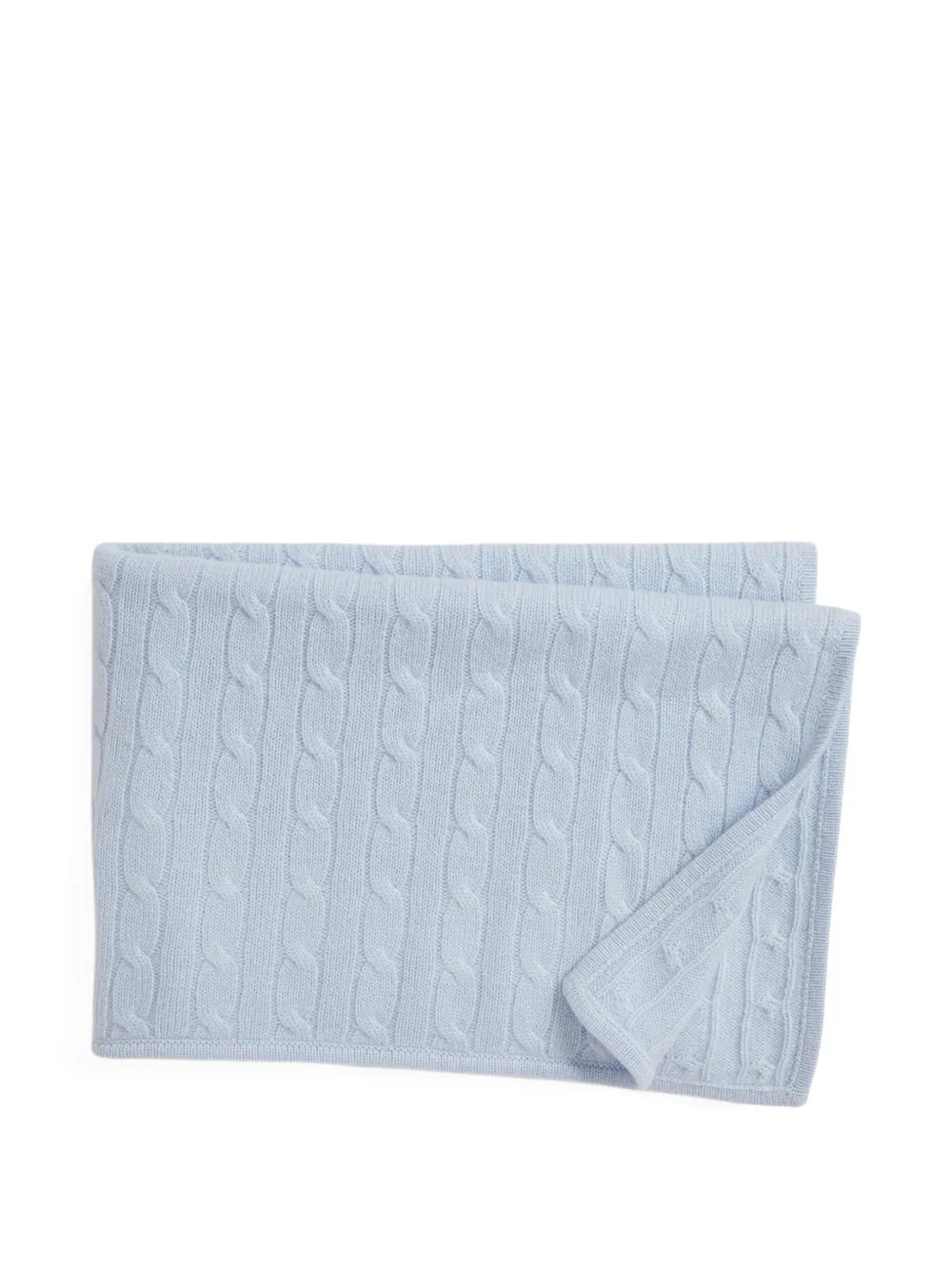 POLO RALPH LAUREN KIDS cable-knit cashmere blanket | Blue | Image 1