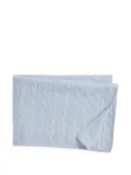 POLO RALPH LAUREN KIDS cable-knit cashmere blanket - Blue
