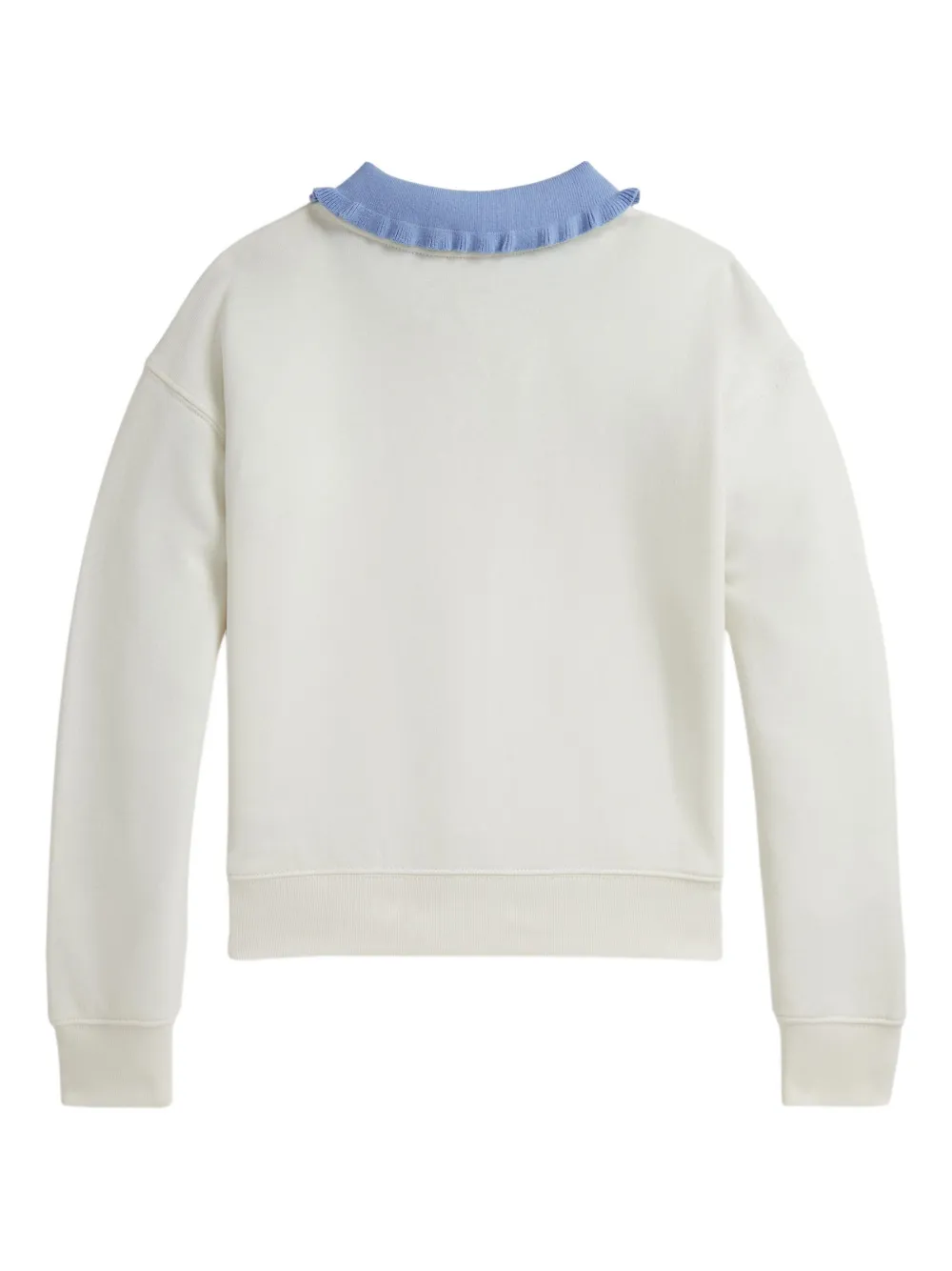POLO RALPH LAUREN KIDS ruffled-collar sweatshirt Wit