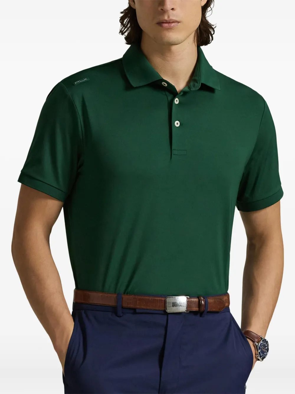 RLX Ralph Lauren button-placket polo shirt Groen