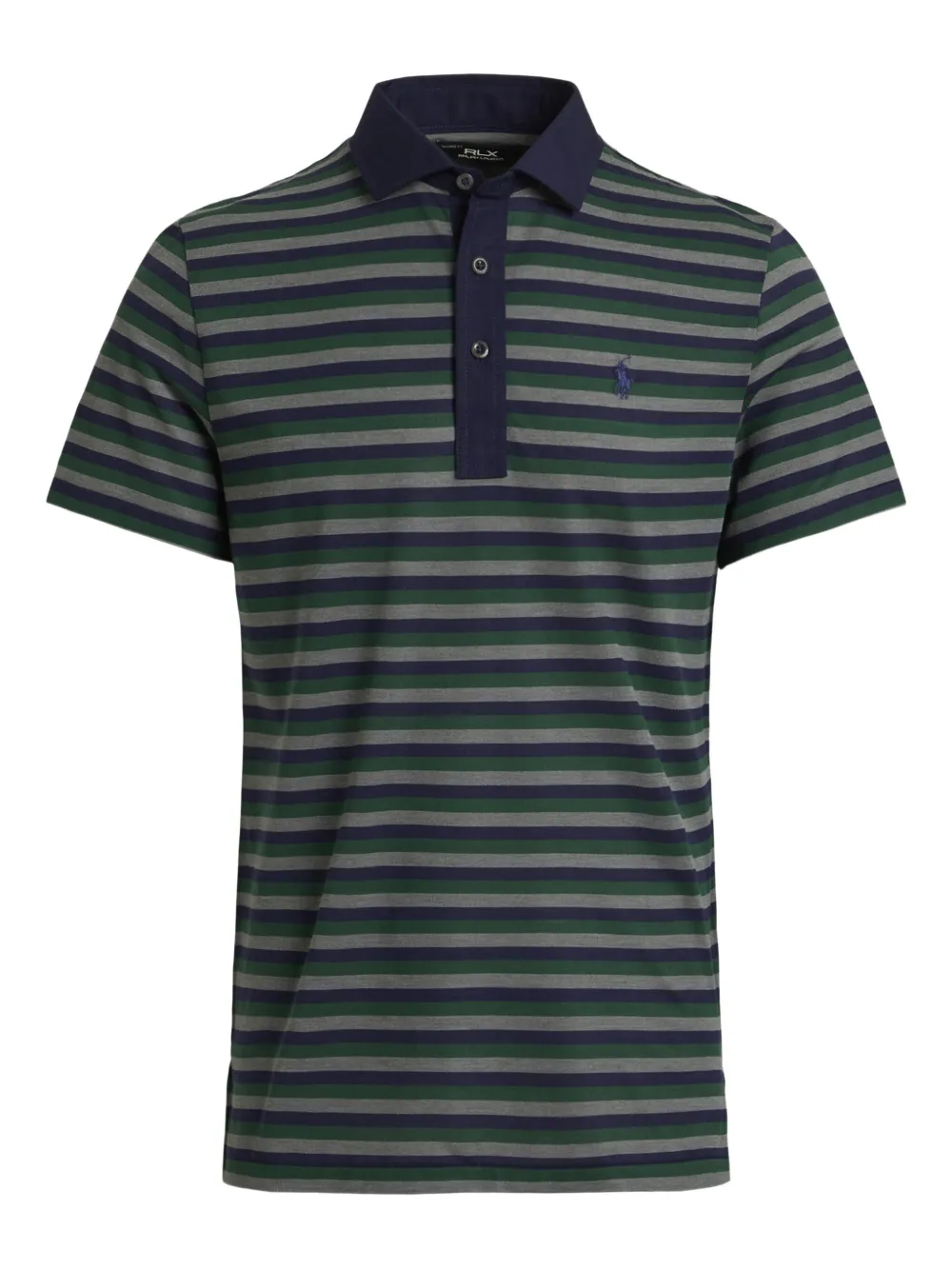 RLX Ralph Lauren striped-collared polo shirt | Green | Image 1