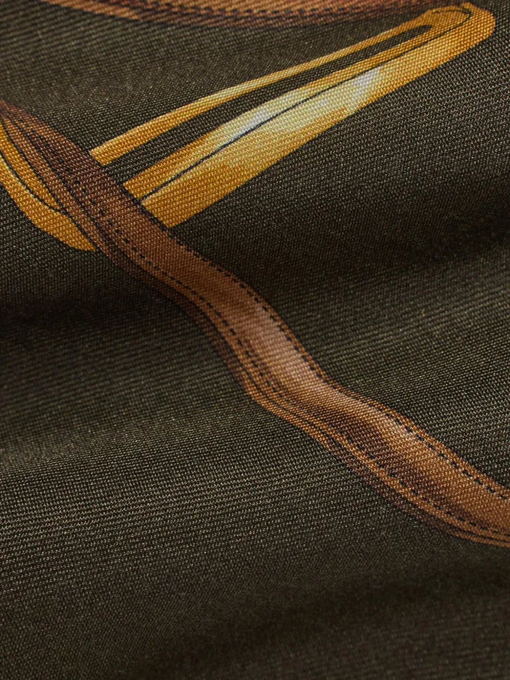 Ralph Lauren Purple Label Standard Equestrian Print Silk Tie In Green