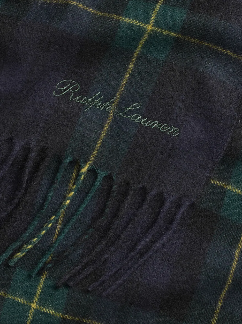 Ralph Lauren Purple Label Gordon sjaal met tartan ruit - Blauw