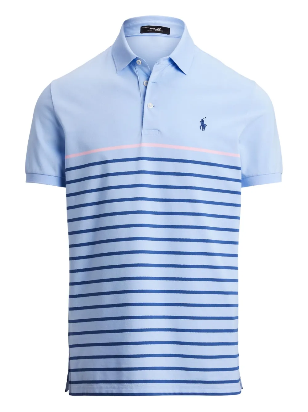 RLX Ralph Lauren striped piqué polo shirt | Blue | Image 1