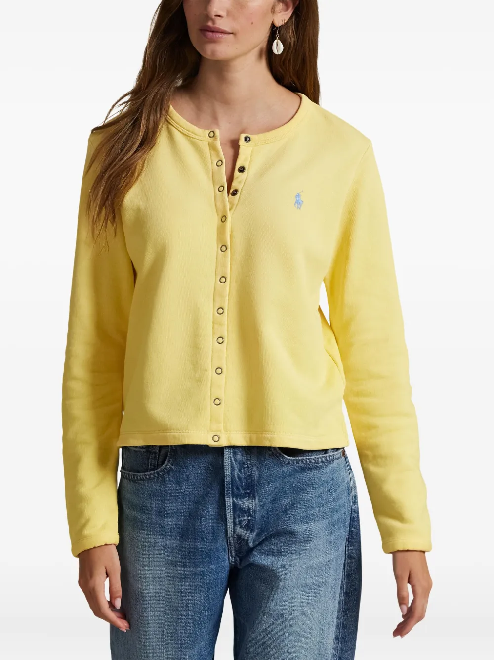 Polo Ralph Lauren Vest met drukknopen en lange mouwen Geel