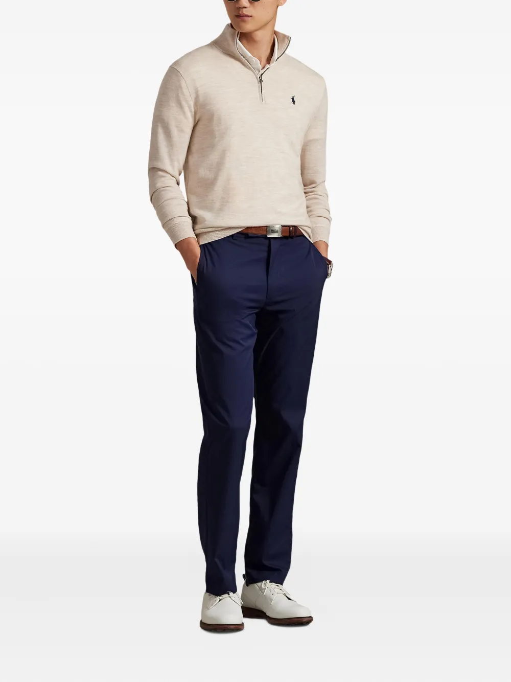 RLX Ralph Lauren half-zip sweater Beige