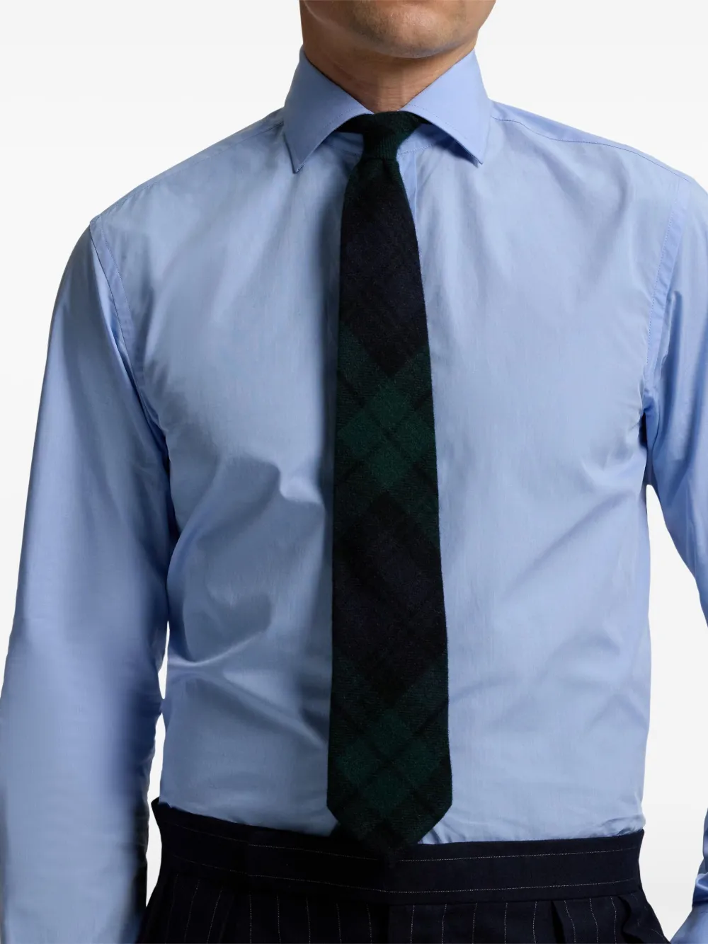 Ralph Lauren Purple Label Geruite stropdas - Blauw