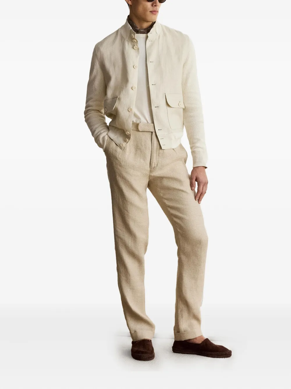 Ralph Lauren Purple Label Twill broek - Beige