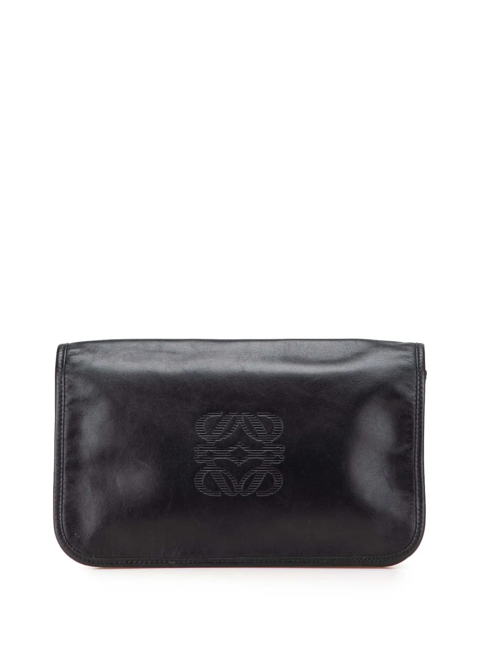 Loewe Pre-Owned 20th Century Anagram Leather clutch bag - ブラック Loewe Pre-Owned 20th Century Anagram Leather clutch bag - ブラック